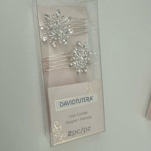 DavidTutera 2 pc hair combs with rhinestones perfect for wedding. New in box